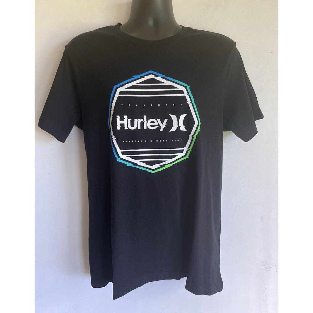 Hurley NWOT Men's 100% Cotton Everyday Glitch Gradient Graphic T-Shirt L